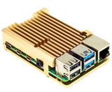 Pimoroni Aluminium Heatsink Case for Raspberry Pi 4 (Heliodor Gold)