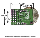 Pololu Micro Maestro 6-channel USB Servo Motor Controller (Assembled)