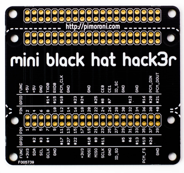 Pimoroni Mini Black HAT Hack3r (Fully Assembled)