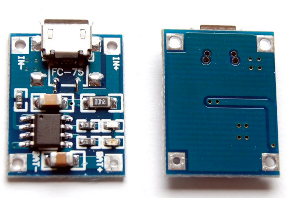 Lithium battery charging control board (Micro USB input)